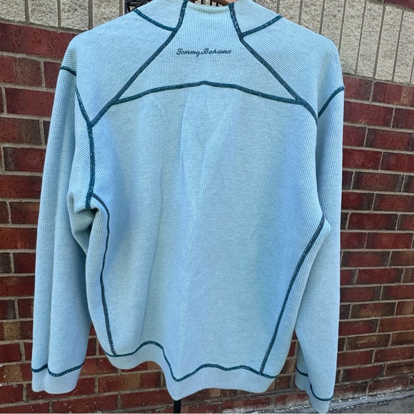Tommy Bahama Reversible 1/4 Zip Sweatshirt Resort Vacation Lounge Beach Casual - Picture 6 of 16